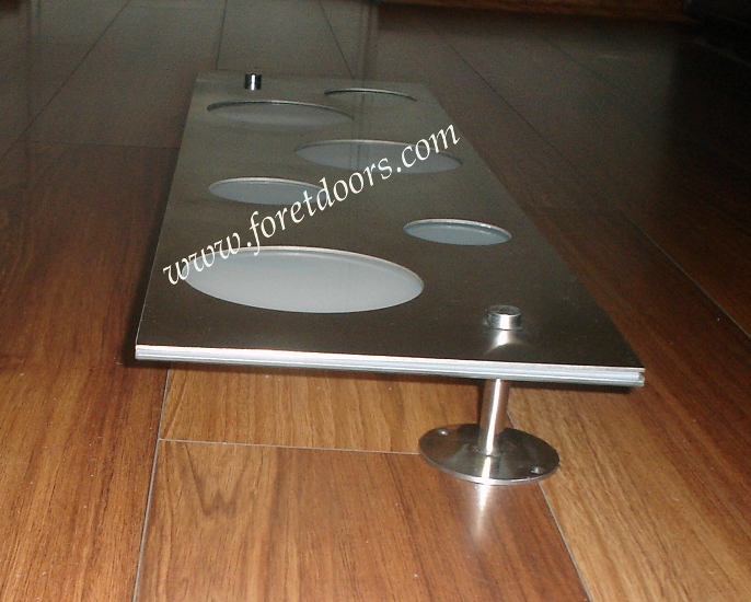 stainless steel modern pull with glass